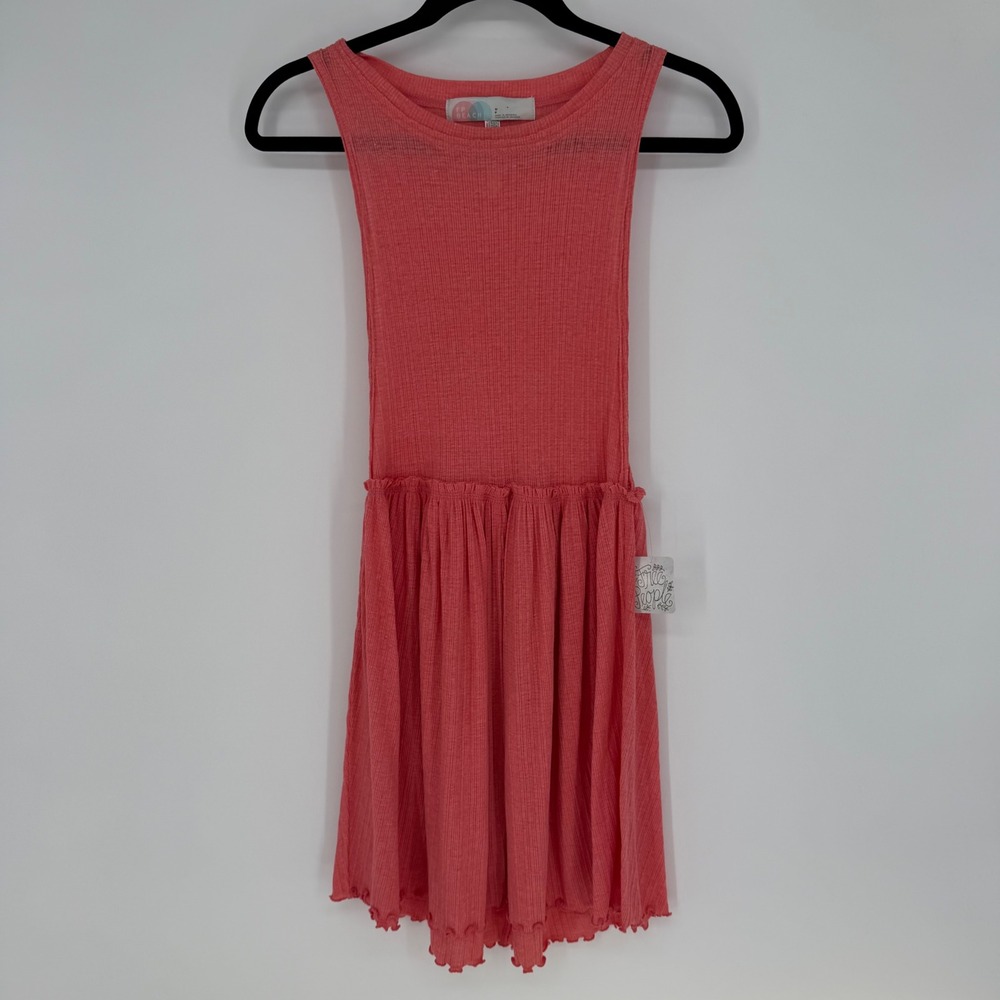 FREE PEOPLE BEACH BRB TEXTURED TUNIC MINI DRESS NWT AIRY LIGHTWEIGHT VACATION - Picture 1 of 9